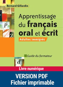 Apprentissage du français oral et écrit - Livret du formateur