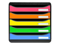 Bloc de rangement 5 tiroirs - arlequin