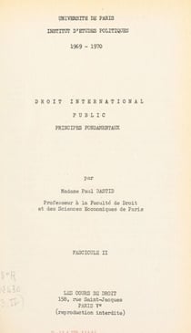 Droit international public : principes fondamentaux (2)