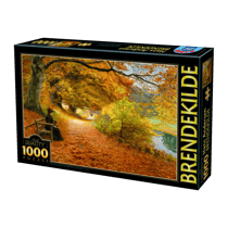 Puzzle 1000 pièces - un chemin boisé en automne -