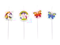 4 mini bougies - Licorne