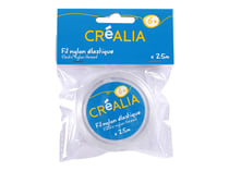 25 mètres de fil nylon élastique transparent - Créalia