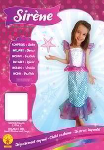 Déguisement - Entrée de Gamme - Sirène - 7-8 ans
