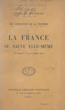 Les conditions de la victoire (1). La France se sauve elle-même, de juillet à mi-novembre 1914