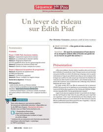 NRP Lycée - Séquence Bac Pro 2de - Un lever de rideau sur Edith Piaf