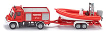 Unimog Pompiers + Bateau Unimog Avec Pompiers