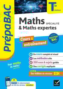 Prépabac - Maths (spécialité) &amp; Maths expertes (option) Tle générale - Bac 2026 - cours, méthodes &amp; sujets corrigés (programme de Terminale)