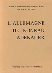 L'Allemagne de Konrad Adenauer