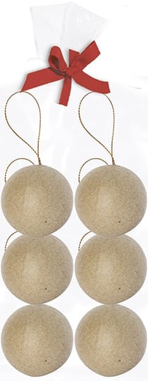 Lot de 6 boules à décorer Décopatch - Papier mâché - 6,5 cm