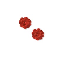Lot de 6 grandes roses azyme Patisdécor - Rouge - ⌀ 5 cm - 16 g