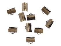 10 embouts pince-ruban de 10 mm  - Bronze - Créalia
