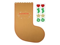 Chaussette de Noël à personnaliser et gommettes - Créalia