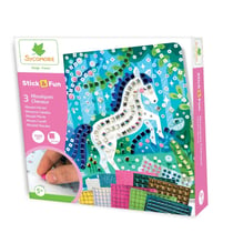 3 mosaïques Chevaux Stick & Fun - Sycomore