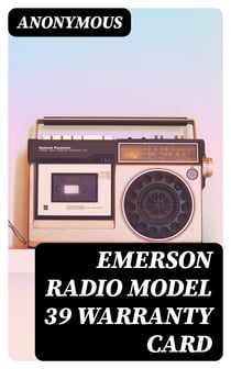 Emerson Radio Model 39 Warranty Card