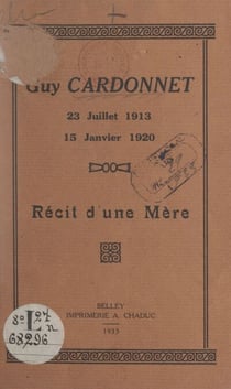 Guy Cardonnet - Récit d'une mère