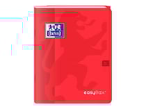 Cahier polypro - 17 x 22 cm - Easybook - Oxford - 96 pages grands carreaux - Rouge
