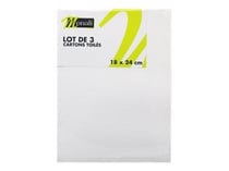 Lot de 3 Cartons toilés blancs 18 x 24 cm - Monali