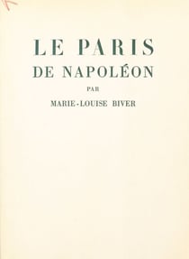 Le Paris de Napoléon