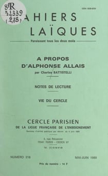 À propos d'Alphonse Allais - Notes de lecture. Vie du Cercle