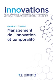 Innovations n° 71 - Management de l'innovation et temporalité
