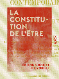 La Constitution de l'être - Suivant la doctrine péripatéticienne