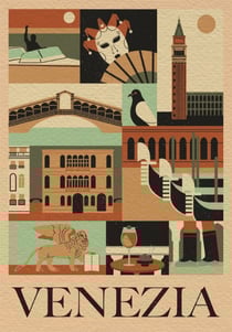 Puzzle Compact 1000 pièces - Style in the City, Venise - Clementoni