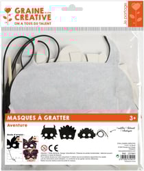 3 masques à gratter aventure - Graine Créative
