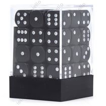 36 dés pour JDR Chessex - Opaque - Noir et blanc