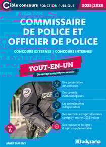 Commissaire de police et officier de police - Tout-en-un - Catégorie A - Concours 2025-2026