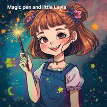 Magic pen and little Layla