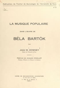 La musique populaire dans l'œuvre de Béla Bartók