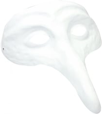 Masque Vénitien blanc à décorer