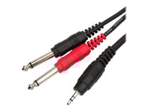Câble 1 jack 3,5mm / 2 jack 6,35 mm - longueur 3 m - Shiver