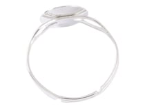 Bague plateau argentée Créalia - 10 mm