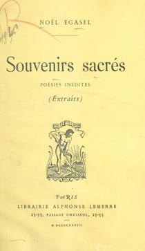 Souvenirs sacrés - Poésies inédites (extraits)