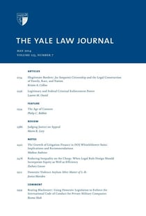 Yale Law Journal: Volume 123, Number 7 - May 2014