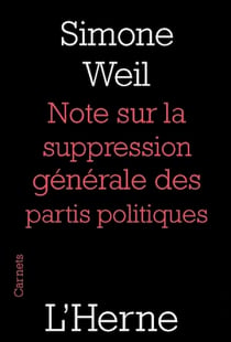 Note sur la suppression générale des partis politiques