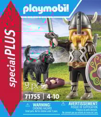 PLAYMOBIL - Viking avec chien, bouclier et armes - 71755 - Special plus