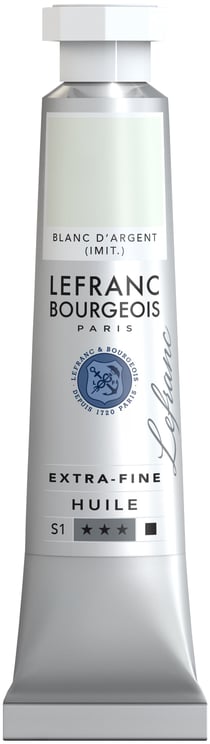 Peinture à l'huile Lefranc Bourgeois - Extra-fine - 20 ml - Blanc argent imitation