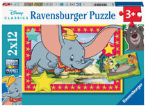 2 puzzles Disney - Dumbo - L'aventure - 12 pièces