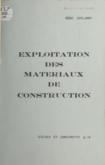 Exploitation des matériaux de construction - Étude diachronique préliminaire pour le département de la Loire