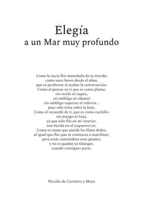 Elegía a un Mar muy profundo