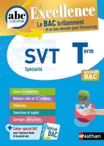 SVT Terminale - ABC Excellence - Bac 2026 - Enseignement de spécialité Tle - Cours complets, Notions-clés et vidéos, Points méthode, Exercices et corrigés détaillés - EPUB