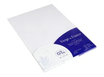 25 feuilles Vergé Lalo - 210x297 mm - Blanc - Papiers créatifs