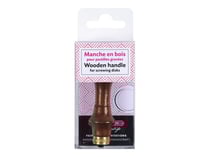 Manche en bois teinté marron vernis