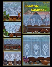 Gehäkelte Gardinen 7 - 21 dekorative Modelle in Filethäkelei