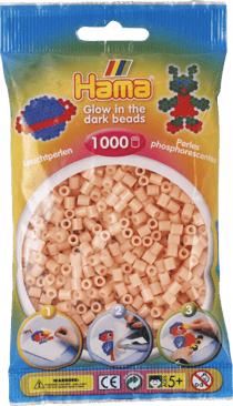 Sachet de perles Hama - 5 mm - Rouge phosphorescent - 1000 perles