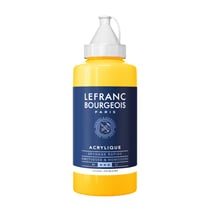 Tube 750 ml de peinture acrylique Lefranc Bourgeois - Jaune Primaire n°153 - Fine