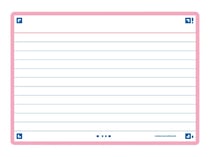 80 flashcards - 10,5 x 14,8 cm - Flash 2.0 Oxford - Ligné - cadre rose