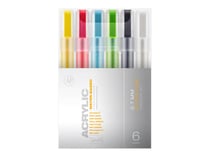 Pochette de 6 Markers Acrylic Extra-Fins 0.7mm - Montana